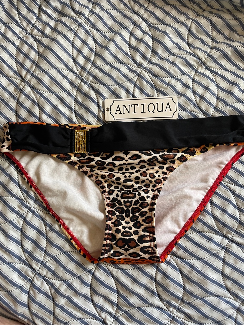 Sunset Ombre Leopard Print Bikini Bottom